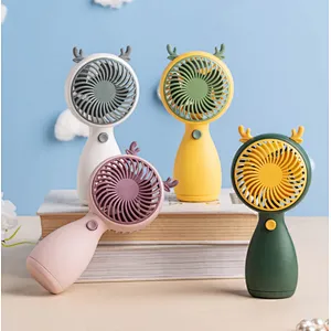 Rechargeable Small Personal Cute Rabbit Ears Handheld Portable Air Cooler Mini Fan USB Charging Summer Cooling Conditioner