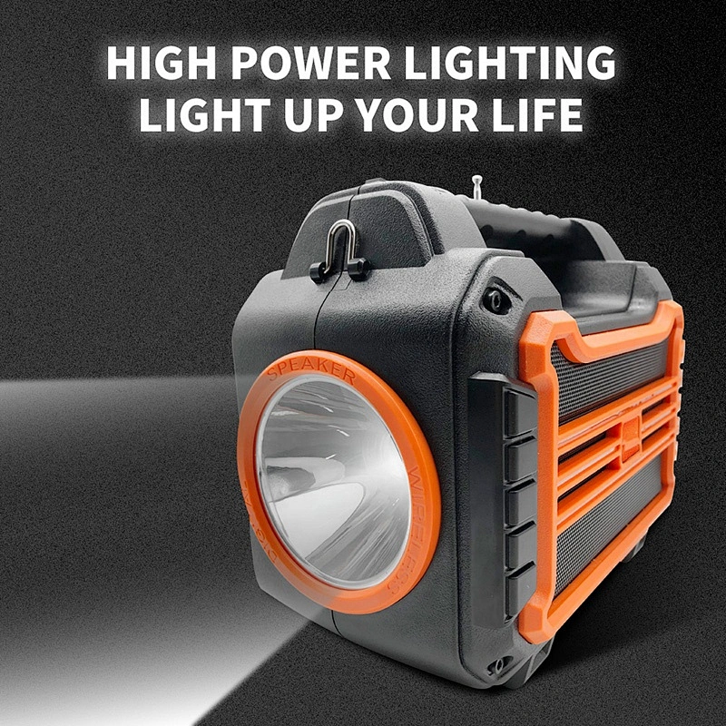 2021 original solar portable waterproof wireless amplifier active small speaker with led lamp 6.5