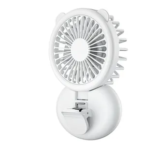 OEM Makeup MINI LED Light Fan Beauty Fill Light Neck Hanging Fan Mini USB Battery Rechargeable Handheld Fan