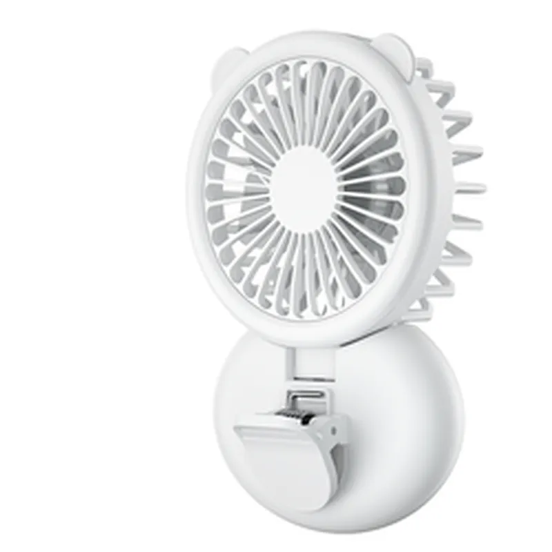 OEM Makeup MINI LED Light Fan Beauty Fill Light Neck Hanging Fan Mini USB Battery Rechargeable Handheld Fan