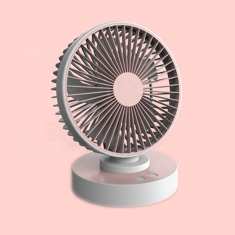 New Low Noise Battery Rechargeable Desktop fan Small Mini USB Desk Fan With Office Table