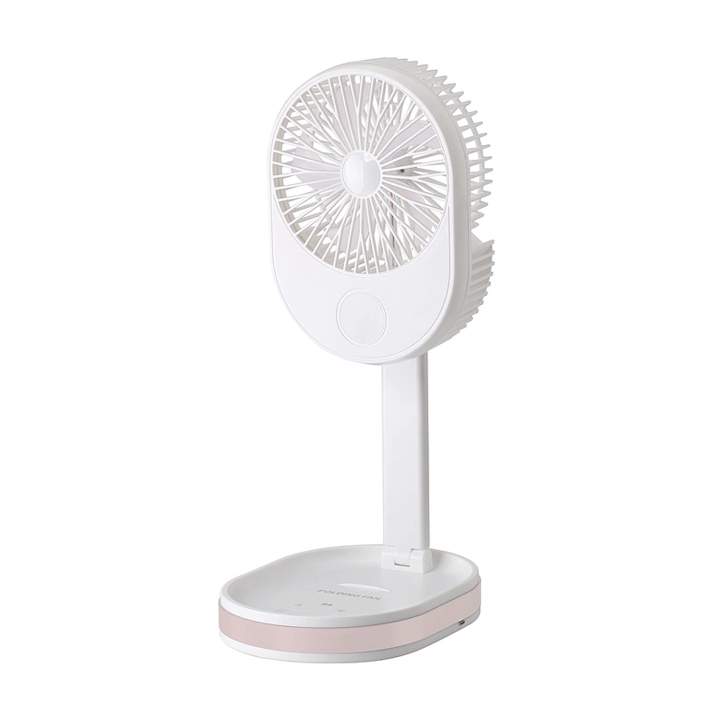 Custom folding fans 1500 mAh usb rechargeable table fan with led light