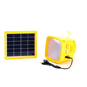 Solar Mobile charger FM Radio rechargeable Portable outdoor hanging lantern with Powerpack