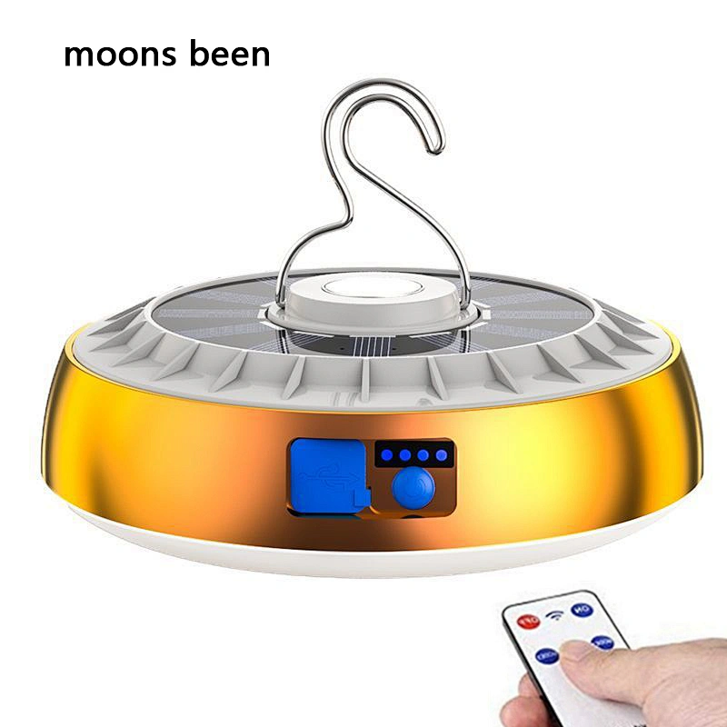 Portable 2400mAh battery ufo solar bulb yellow light white light SOS emergency charging lamp with hook and magnet