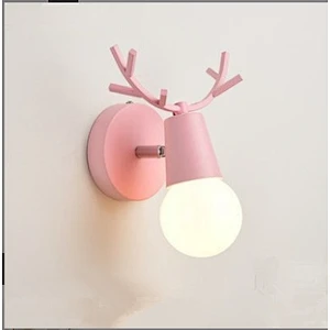 Nordic Indoor Room Lighting Bracket Sales Christmas Decor Antlers Wall Sconce Creative Four Colors Iron bracket light