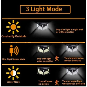 100 LED Solar Light IPR Motion Sensor Wall Light Outdoor Lighting Waterproof Garden Solar Lamp Yard Security Lamp