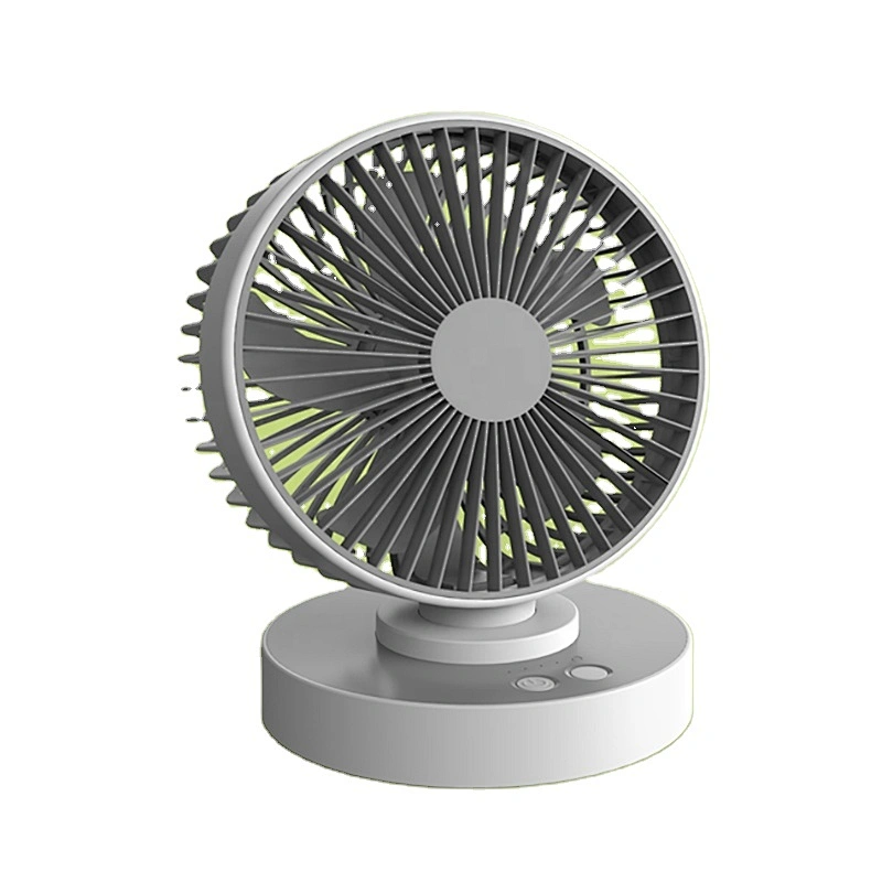 New smart usb rechargeable portable powerful cooling desk fan led 6 inch 4 inch