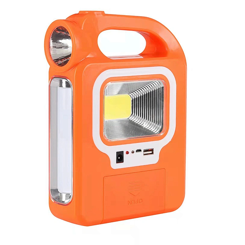 Wholesale solar led lamps solar portable COB flashlight tube flood light with bulb for outdoor camping