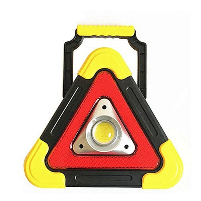 10W Red LED Triangle Roadside Warning Light 3*AA Dry Battery Multifunction Car Breakdown Emergency Triangle Safety Signal Light
