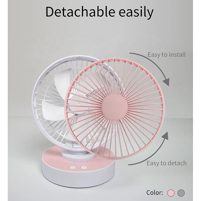 New smart usb rechargeable portable powerful cooling desk fan led 6 inch 4 inch