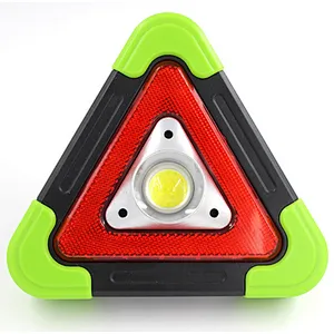 10W Red LED Triangle Roadside Warning Light 3*AA Dry Battery Multifunction Car Breakdown Emergency Triangle Safety Signal Light