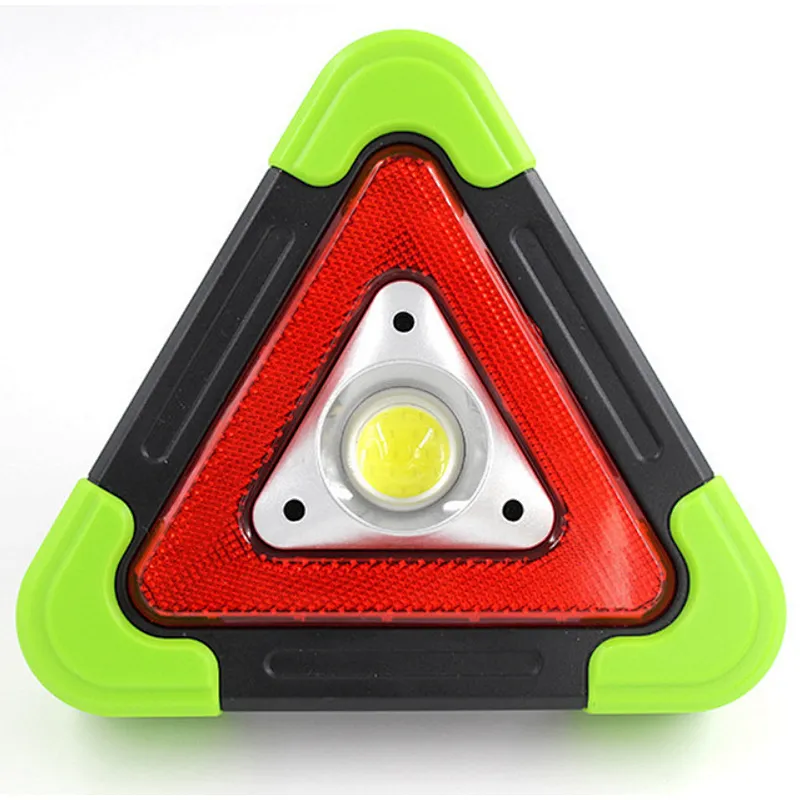 10W Red LED Triangle Roadside Warning Light 3*AA Dry Battery Multifunction Car Breakdown Emergency Triangle Safety Signal Light