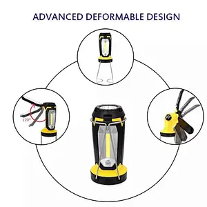 Super Bright COB Working Lamp Portable LED Collapsible Battery Operated Camping Lantern