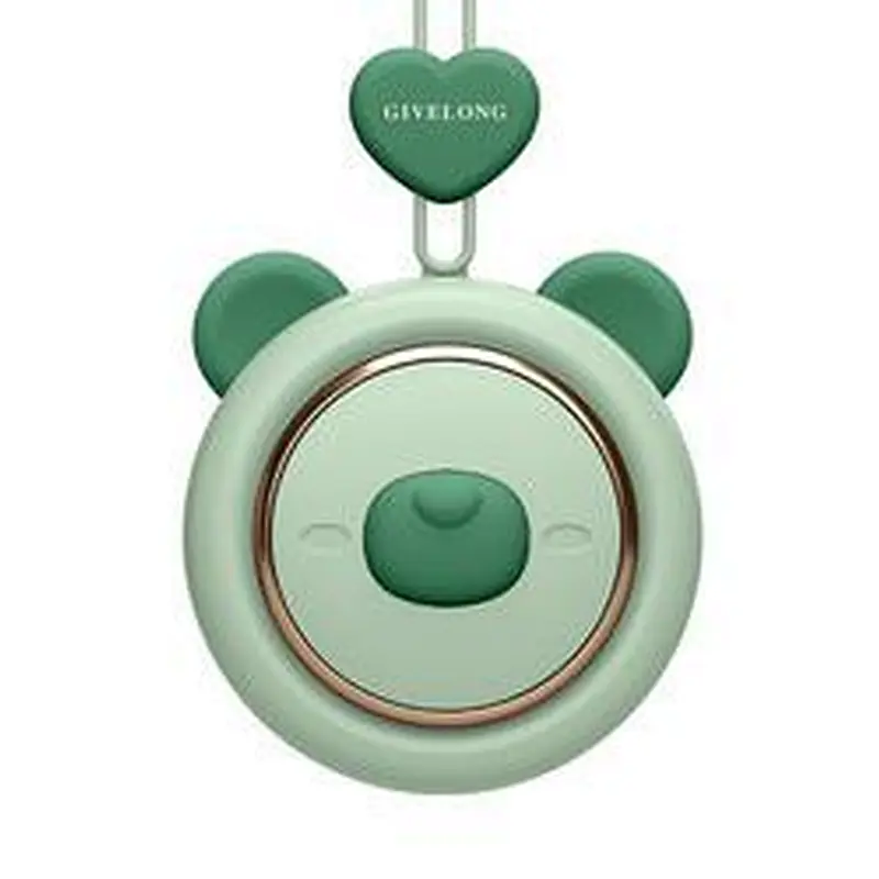 Mini Leafless Fan Cute Pet Hands Free Lanyard Portable Usb Charging Neck Fan Summer Travel Office Outdoor