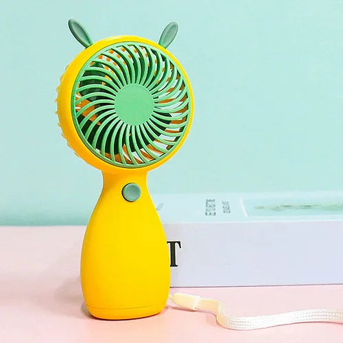Rechargeable Small Personal Cute Rabbit Ears Handheld Portable Air Cooler Mini Fan USB Charging Summer Cooling Conditioner