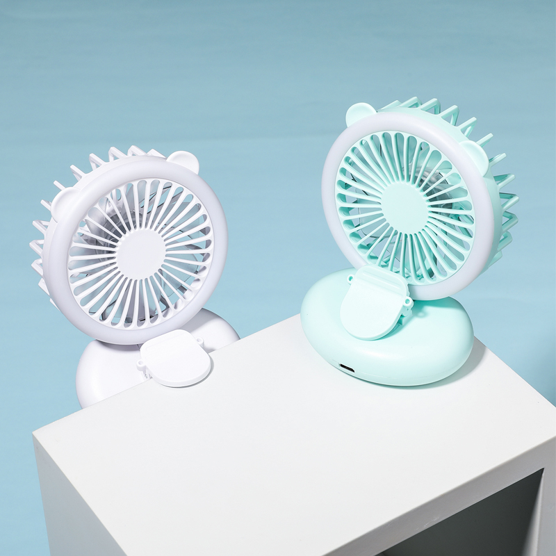 500mAh Battery Charging And Cooling USB Portable Small Clip Fan with LED Light