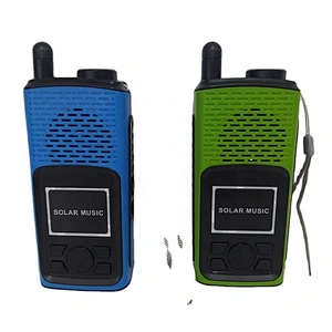 USB charger wireless mini walkie talkie digital radio portable speaker with led light