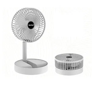 Portable Fan Rechargeable Mini Folding Telescopic Floor Low Noise Summer Fan Cooling For Household Bedroom Office Desktop