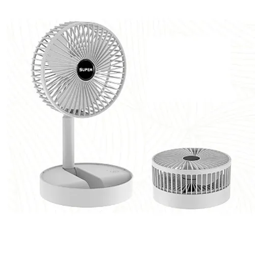Portable Fan Rechargeable Mini Folding Telescopic Floor Low Noise Summer Fan Cooling For Household Bedroom Office Desktop