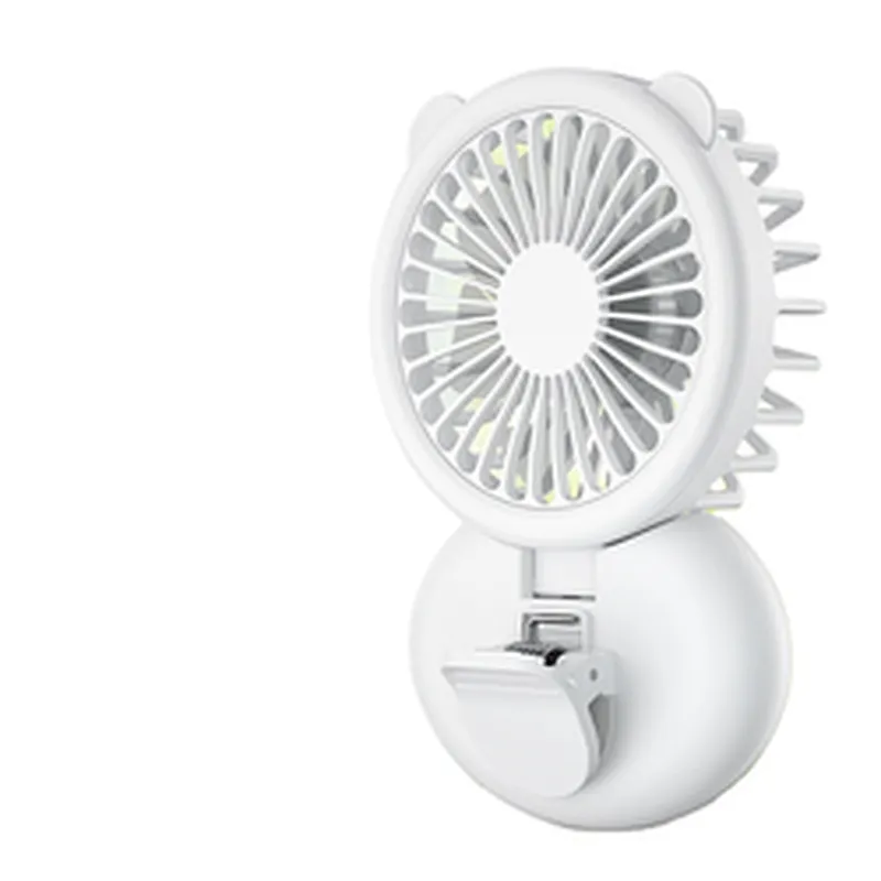 Mini with fill light fill light hand-held folding hanging neck fan usb charging