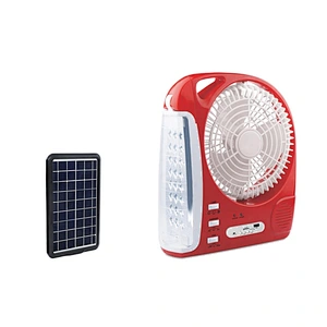 Mini Multifunctional 8 Inch Solar Emergency LED BoxPortable USB Table Rechargeable Fan With Radio FM Light
