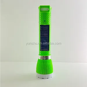 Portable waterproof COB plug rechargeable 1000m long range solar flashlight high watt led torch with side light