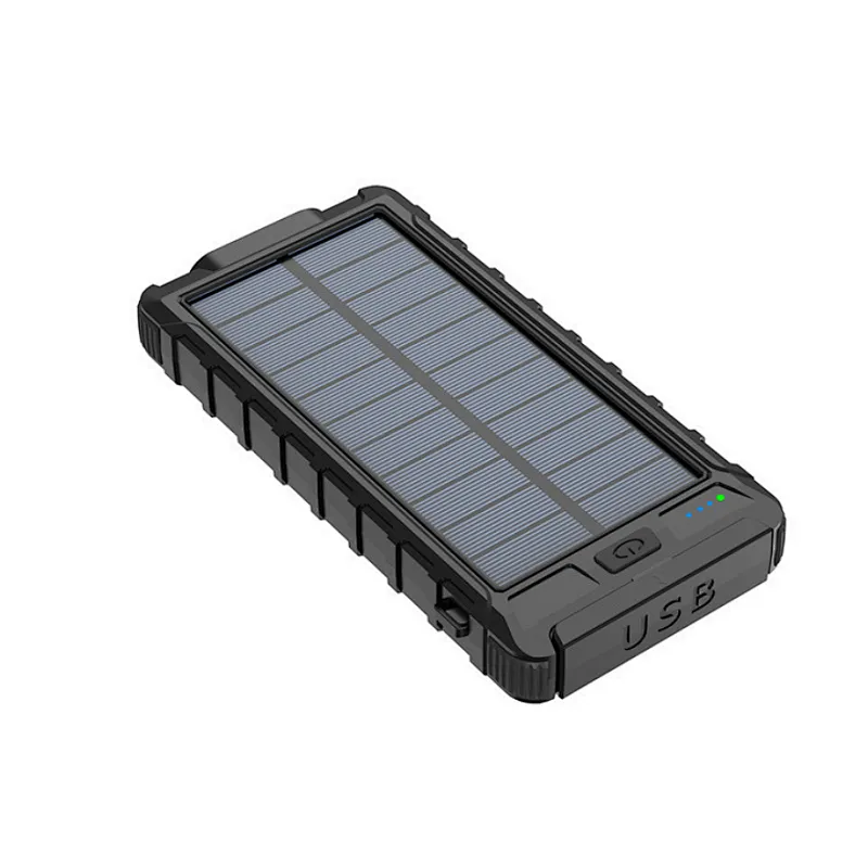 Wholesale cheap high quality  portable small phone outdoor camping solar panel smart power bank fast charger big 10000mah 10000