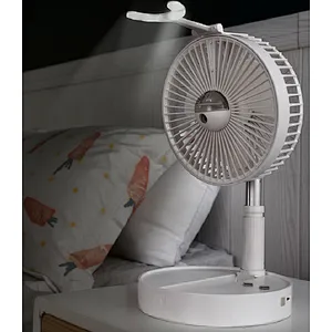 Portable Folding Humidifier Fan 10000mah Rechargeable Quiet USB Mini Speaker Fan