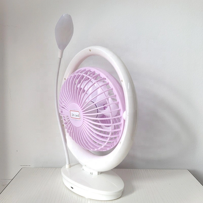 Hot sale usb outdoor campinp 8 inch ac dc3 speed adjustable rechargeable emergency fan with light led lithium battery