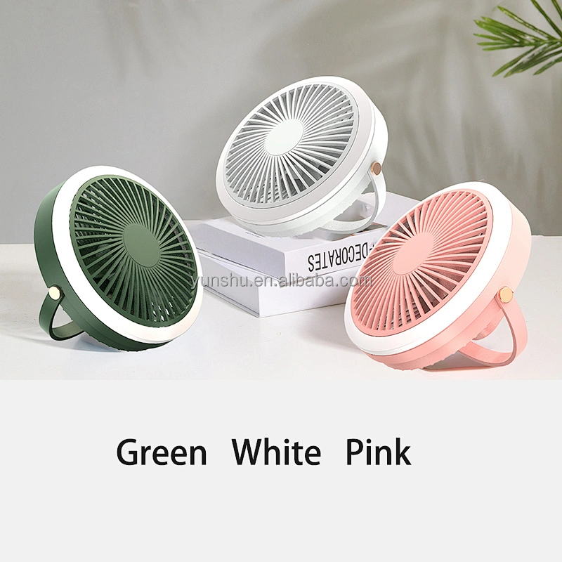 Cheap portable retractable cordless wall mounted ventilation exhaust cooler desk fan with lamp