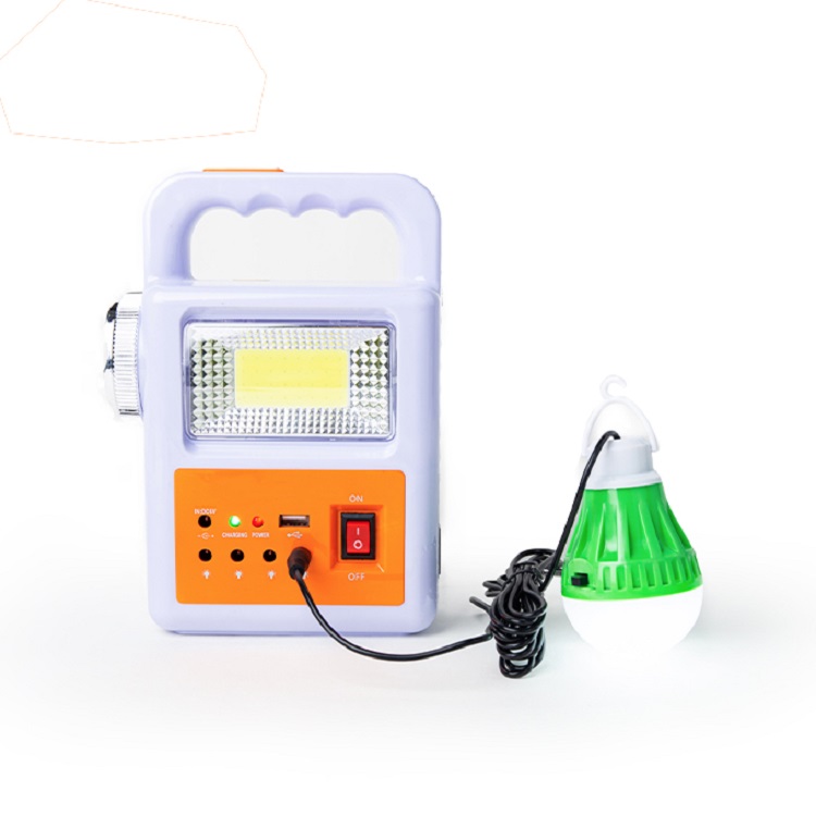 Portable Led Solar Usb Rechargeable Power lamp Small IP65 Plastic Emergency Bulkhead Light