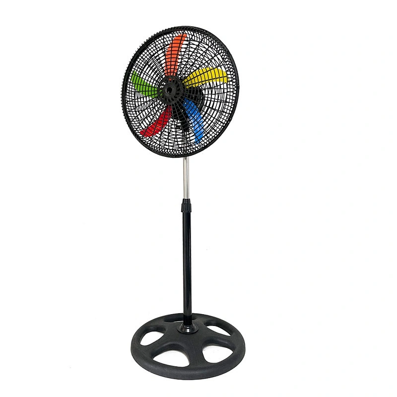 Hot sale south America  5 pp Colour Blade 18 Inch Pedestal Stand Fan 3 Adjustable Speed for Indoor Bedroom Living Room