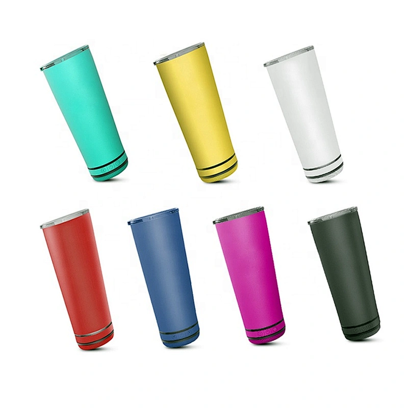Wholesale smart outdoor mug blue tooth  2 in 1 insulated wireless bulk sublimation tumbler music speaker with cup water bottles