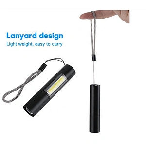 Wholesale mini high quality USB rechargeable multifunction led torch flashlight edc with XPE cob side light outdoor activities