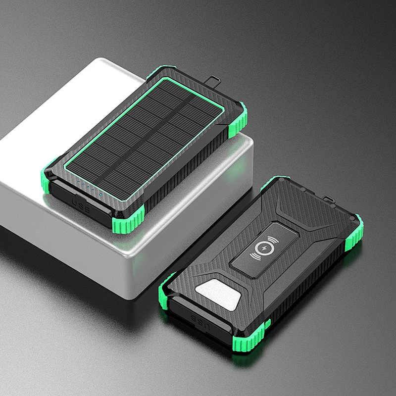 Mini solar panel portable wireless charging consumer electronics power bank key kit battery 5000 10000 20000 30000 mAh gift set