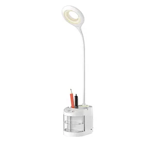 2022 Kids USB Rechargeable Touch switch Desk Table Lamp with pen holder Dimmable Eye-Caring Cute Study Computer light for Home