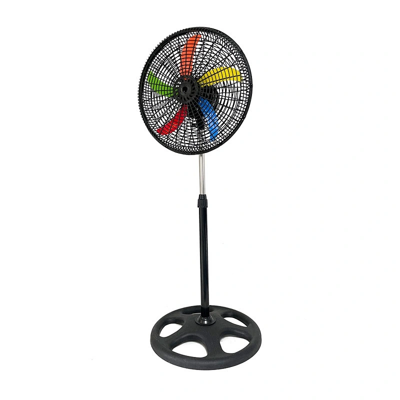 Hot sale south America  5 pp Colour Blade 18 Inch Pedestal Stand Fan 3 Adjustable Speed for Indoor Bedroom Living Room