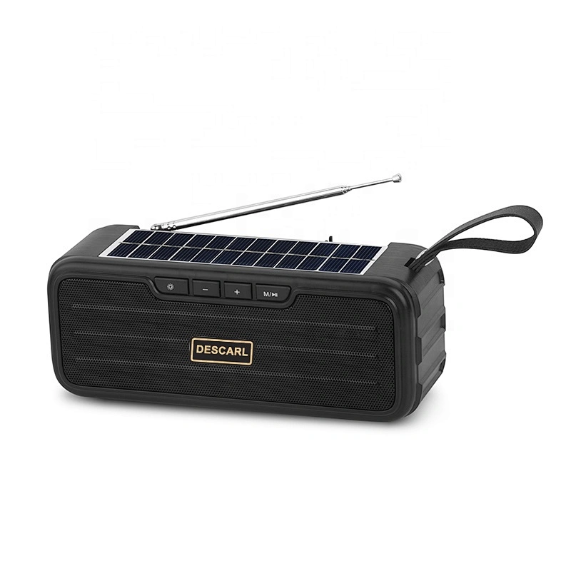 2022 original solar portable waterproof usb music small speaker with 10W multi functional led lamp energy power supply