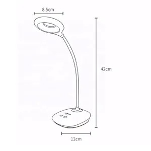 LED Table lamps Rechargeable eye-protection lamp 3 Level Brightness with Flexible Gooseneck Touch Control