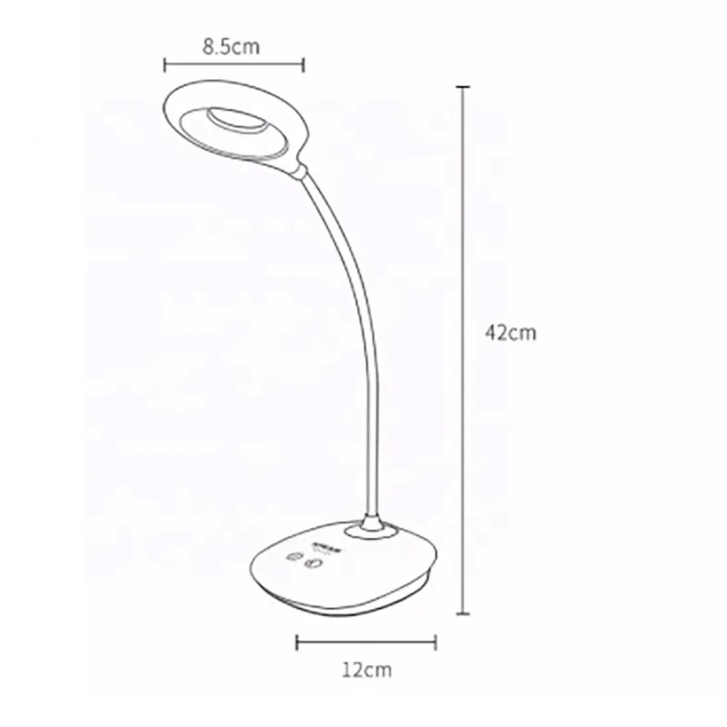 LED Table lamps Rechargeable eye-protection lamp 3 Level Brightness with Flexible Gooseneck Touch Control