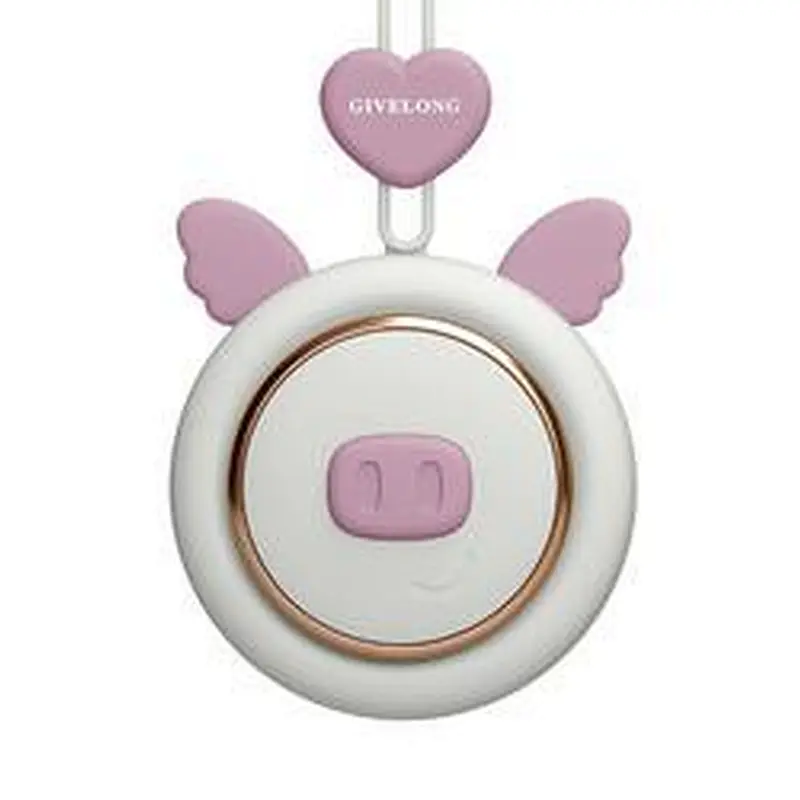Mini Leafless Fan Cute Pet Hands Free Lanyard Portable Usb Charging Neck Fan Summer Travel Office Outdoor