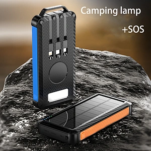 Solar chaiging portable powerbank wireless magnetic ultra thin Apple Android Type C keychain power bank for 10000mah 20000mah