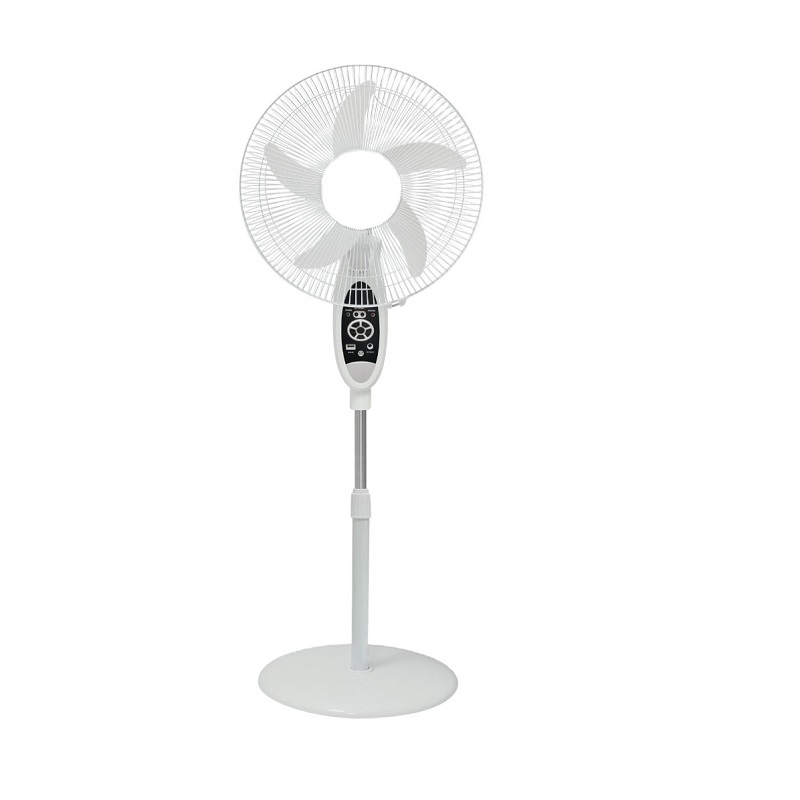 18 Inch Remote Control Rechargeable Stand Fan Both AC Charging DC Solar Charge Battery Fan For Emergency