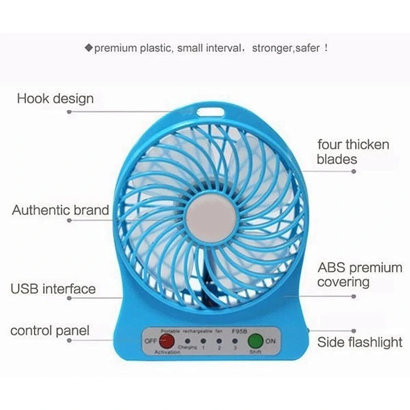Mini usb Electric Portable Hand Electric Fans Battery Operated Pocket Table Fan