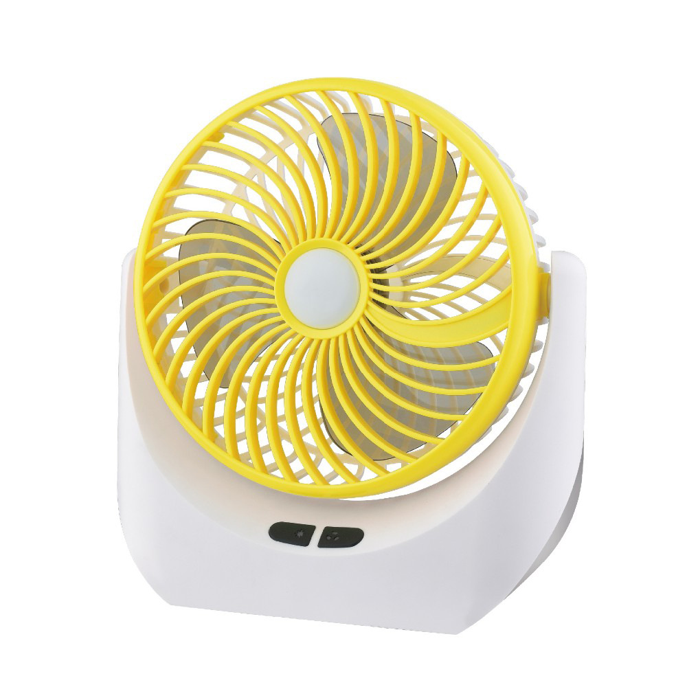 Rechargeable Table Fan with 3 Speeds and LED Light feature Quiet Operation Portable USB desk Fan