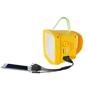Solar Mobile charger FM Radio rechargeable Portable outdoor hanging lantern with Powerpack