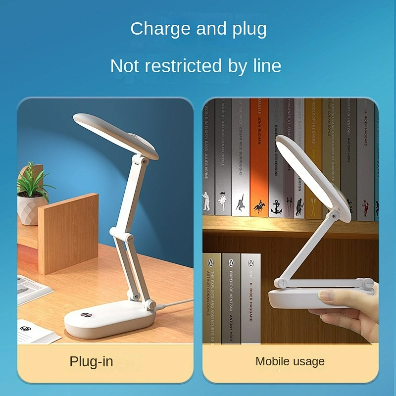 4000mAh battery portable study desk lamp foldable table lamp