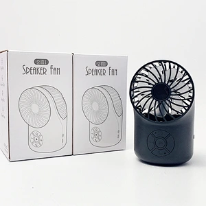 OEM ODM 2 in 1 portable fan and wireless speaker Mini fan speaker Promotional Gifts Music  Air Cooler Speaker Fan