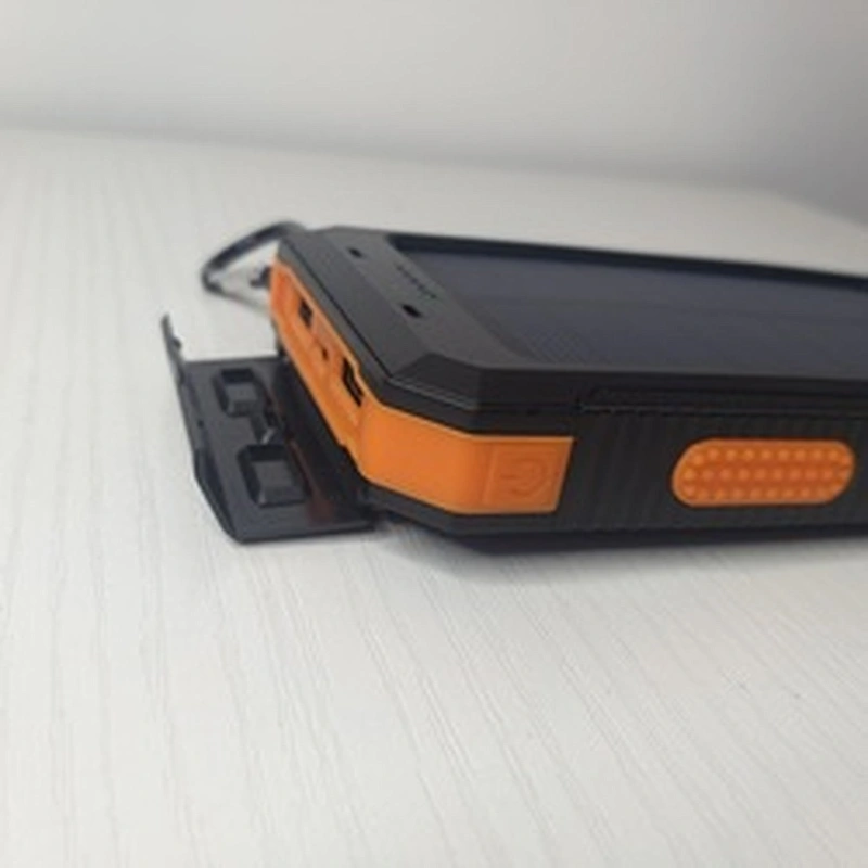 Customize top portable small USB mobile iphone charger waterproof solar power bank & power station with compass camping light