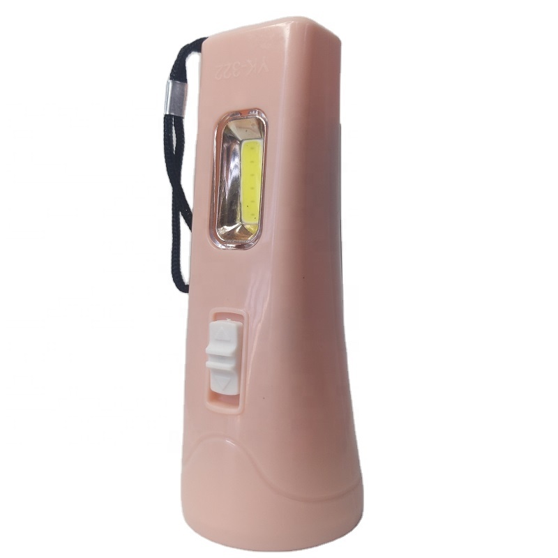 Wholesale Household Mini Portable 2 aa cheap plastic hand 2aa batteries torch flash light led flashlights with side cob light